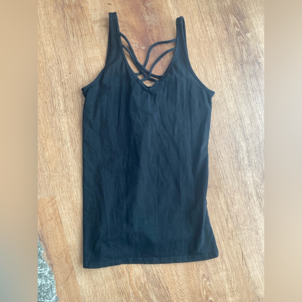 Torrid Black Crisscross Tank Top